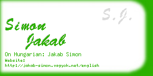 simon jakab business card